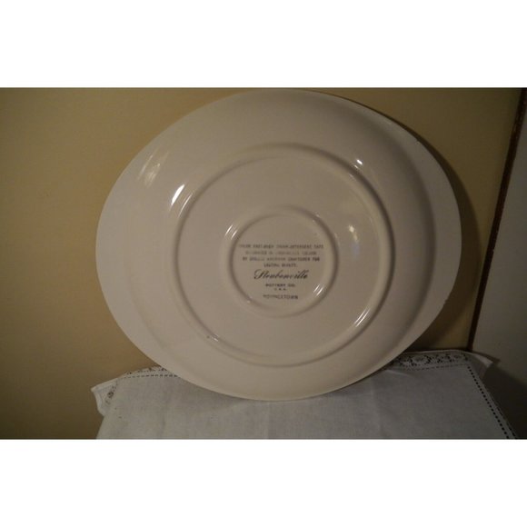 RARE Vintage Steubenville Pottery "PROVINCETOWN" Oval Serving Platter USA 14x12" - Picture 6 of 12